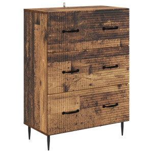 vidaXL Ladenkast Oud hout 66 x 34,5 x 89,5 cm Bewerkt hout