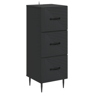 vidaXL Ladenkast Zwart 33 x 34,5 x 89,5 cm Bewerkt hout