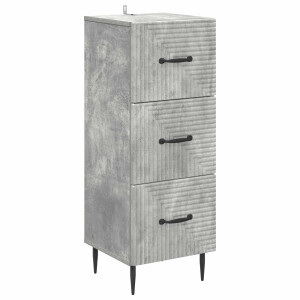 vidaXL Ladenkast Betongrijs 33 x 34,5 x 89,5 cm Bewerkt hout