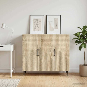 vidaXL Dressoir Sonoma Eiken 89 x 34,5 x 80 cm Bewerkt hout