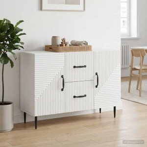 vidaXL Dressoir met lade Wit 89 x 34,5 x 60 cm Bewerkt hout