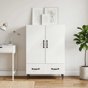 vidaXL Dressoir met lade Wit 66 x 34,5 x 95 cm Bewerkt hout