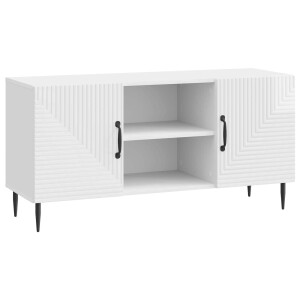 vidaXL TV-kast Hoogglans Wit 102 x 34,5 x 50 cm Bewerkt hout