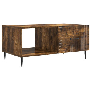 vidaXL Salontafel Gerookt eiken 90 x 50 x 40 cm Bewerkt hout