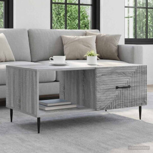 vidaXL Salontafel Grijs sonoma 90 x 50 x 40 cm Bewerkt hout
