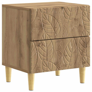 vidaXL Nachtkastje Artisanaal eiken 43 x 34,5 x 48 cm Bewerkt hout