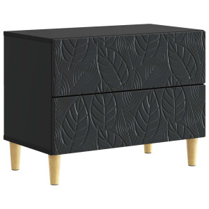 vidaXL Nachtkastje Zwart 62 x 34,5 x 48 cm Bewerkt hout