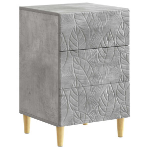 vidaXL Nachtkastje Betongrijs 43 x 39,5 x 66,5 cm Bewerkt hout