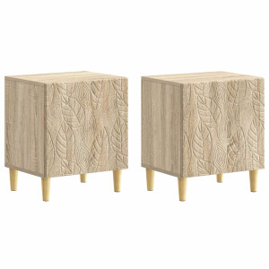 vidaXL Nachtkastje 2 pcs Sonoma Eiken 43 x 34,5 x 50 cm Bewerkt hout