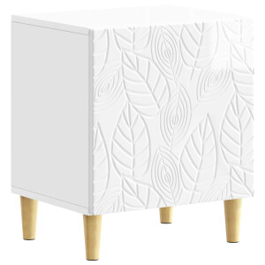 vidaXL Nachtkastje Hoogglans Wit 43 x 34,5 x 50 cm Bewerkt hout