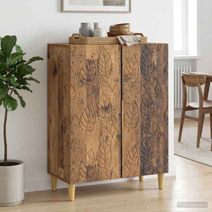vidaXL Dressoir Oud hout 66 x 34,5 x 90 cm Bewerkt hout