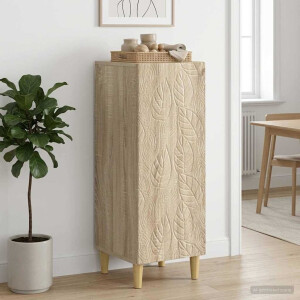 vidaXL Dressoir Sonoma Eiken 33 x 34,5 x 90 cm Bewerkt hout