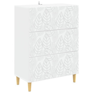 vidaXL Ladenkast Wit 66 x 34,5 x 90 cm Bewerkt hout
