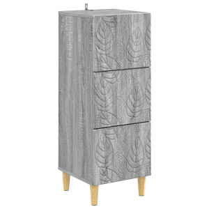 vidaXL Ladenkast Grijs Sonoma 33 x 34,5 x 90 cm Bewerkt hout