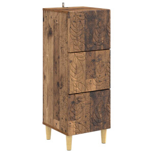 vidaXL Ladenkast Oud hout 33 x 34,5 x 90 cm Bewerkt hout