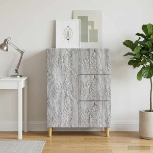 vidaXL Dressoir Grijs Sonoma 66 x 34,5 x 90 cm Bewerkt hout