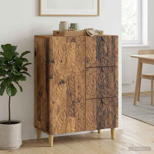 vidaXL Dressoir Oud hout 66 x 34,5 x 90 cm Bewerkt hout