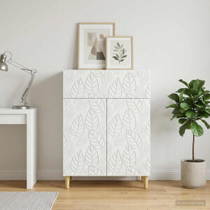 vidaXL Dressoir Wit 66 x 34,5 x 90 cm Bewerkt hout