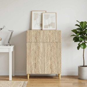 vidaXL Dressoir Sonoma Eiken 66 x 34,5 x 90 cm Bewerkt hout