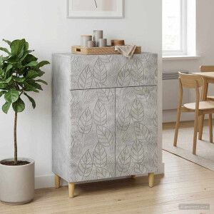 vidaXL Dressoir Betongrijs 66 x 34,5 x 90 cm Bewerkt hout