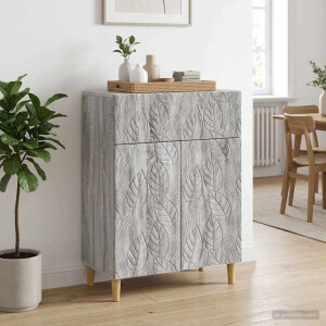 vidaXL Dressoir Grijs Sonoma 66 x 34,5 x 90 cm Bewerkt hout