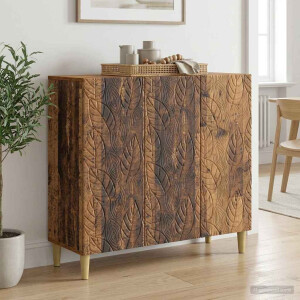 vidaXL Dressoir Oud hout 89 x 34,5 x 80 cm Bewerkt hout