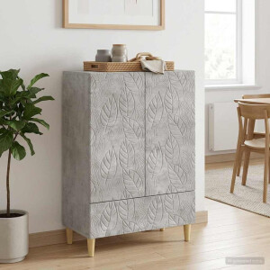 vidaXL Dressoir Betongrijs 66 x 34,5 x 95 cm Bewerkt hout