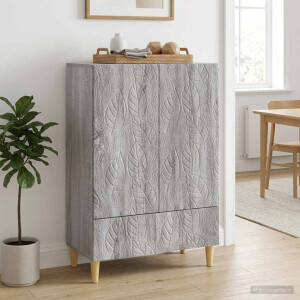 vidaXL Dressoir Grijs Sonoma 66 x 34,5 x 95 cm Bewerkt hout