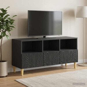 vidaXL TV-kast 102 x 34,5 x 50 cm Zwart Bewerkt hout