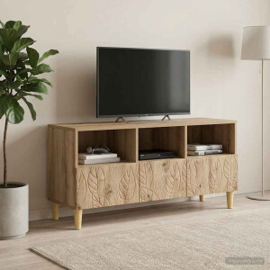 vidaXL TV-kast 102 x 34,5 x 50 cm Artisanaal eiken Bewerkt hout
