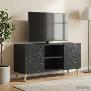 vidaXL TV-kast 102 x 34,5 x 50 cm Zwart Bewerkt hout