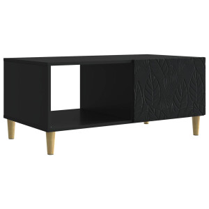 vidaXL Salontafel Zwart 90 x 50 x 40 cm Bewerkt hout
