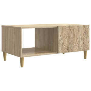 vidaXL Salontafel Sonoma Eiken 90 x 50 x 40 cm Bewerkt hout