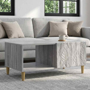 vidaXL Salontafel Grijs Sonoma 90 x 50 x 40 cm Bewerkt hout