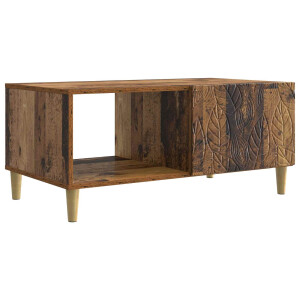 vidaXL Salontafel Oud hout 90 x 50 x 40 cm Bewerkt hout