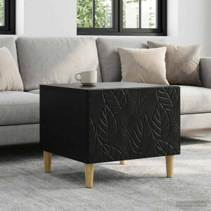 vidaXL Salontafel Zwart 50 x 49 x 40 cm Bewerkt hout
