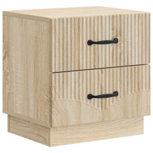 vidaXL Nachtkastje Sonoma Eiken 43 x 34,5 x 44,5 cm Bewerkt hout