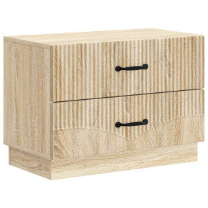 vidaXL Nachtkastje Sonoma Eiken 62 x 34,5 x 44,5 cm Bewerkt hout