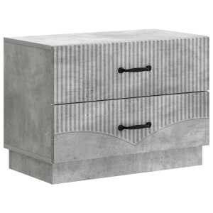 vidaXL Nachtkastje Betongrijs 62 x 34,5 x 44,5 cm Bewerkt hout