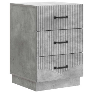 vidaXL Nachtkastje met lade Betongrijs 43 x 41 x 63,5 cm Bewerkt hout
