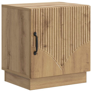 vidaXL Nachtkastje Artisanaal eiken 43 x 34,5 x 47 cm Bewerkt hout
