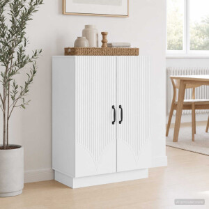 vidaXL Dressoir Wit 66 x 34,5 x 87 cm Bewerkt hout