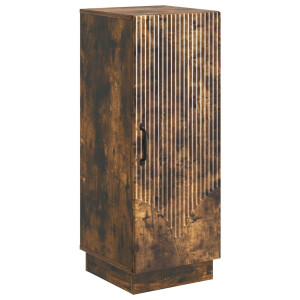 vidaXL Dressoir Gerookt eiken 33 x 34,5 x 87 cm Bewerkt hout