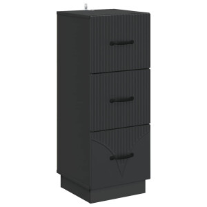 vidaXL Ladenkast Zwart 33 x 34,5 x 87 cm Bewerkt hout