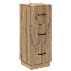 vidaXL Ladenkast Artisanaal eiken 33 x 34,5 x 87 cm Bewerkt hout