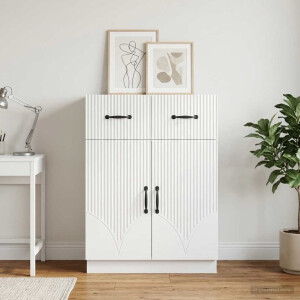 vidaXL Dressoir met lade Wit 66 x 34,5 x 87 cm Bewerkt hout
