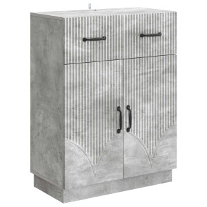 vidaXL Dressoir met lade Betongrijs 66 x 34,5 x 87 cm Bewerkt hout