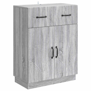 vidaXL Dressoir met lade Grijs sonoma 66 x 34,5 x 87 cm Bewerkt hout