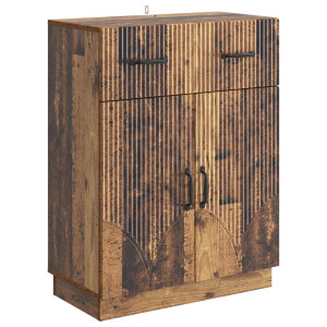 vidaXL Dressoir met lade Oud hout 66 x 34,5 x 87 cm Bewerkt hout