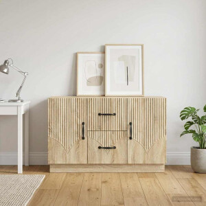 vidaXL Dressoir met lade Sonoma Eiken 89 x 34,5 x 57 cm Bewerkt hout